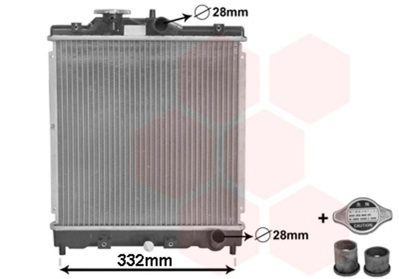 VAN WEZEL Wasserkühler Kühlrippen gelötet für Honda Civic VI Fastback MA MB