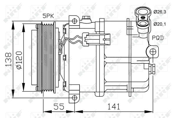 Kompressor Klimaanlage für Opel Vectra C Signum Fiat Croma