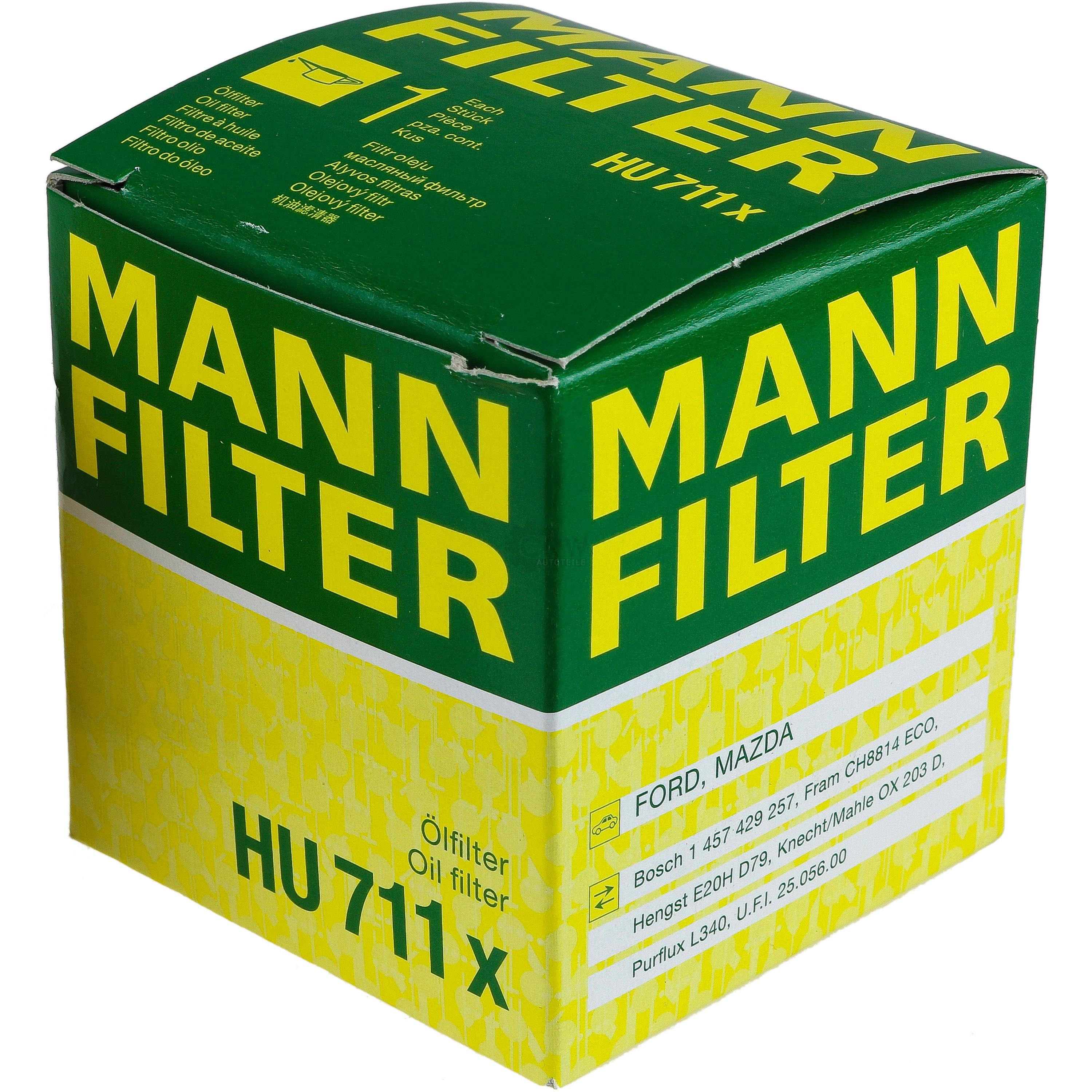 MANN-FILTER Ölfilter HU 711 x Oil Filter