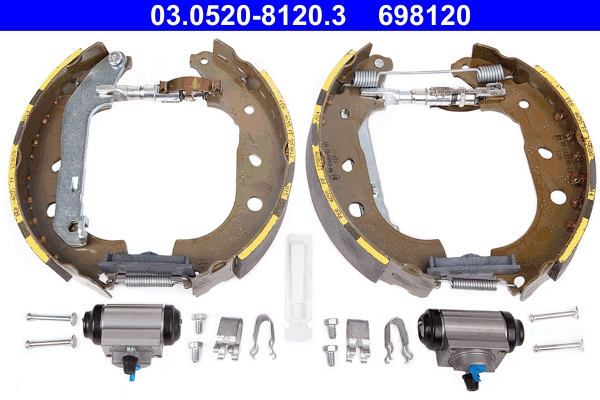 ATE Bremsbackensatz Bremsbacken hinten mit Radbremszylinder für Ford Focus II