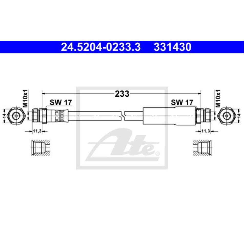 ATE 24.5204-0233.3 Bremsschlauch