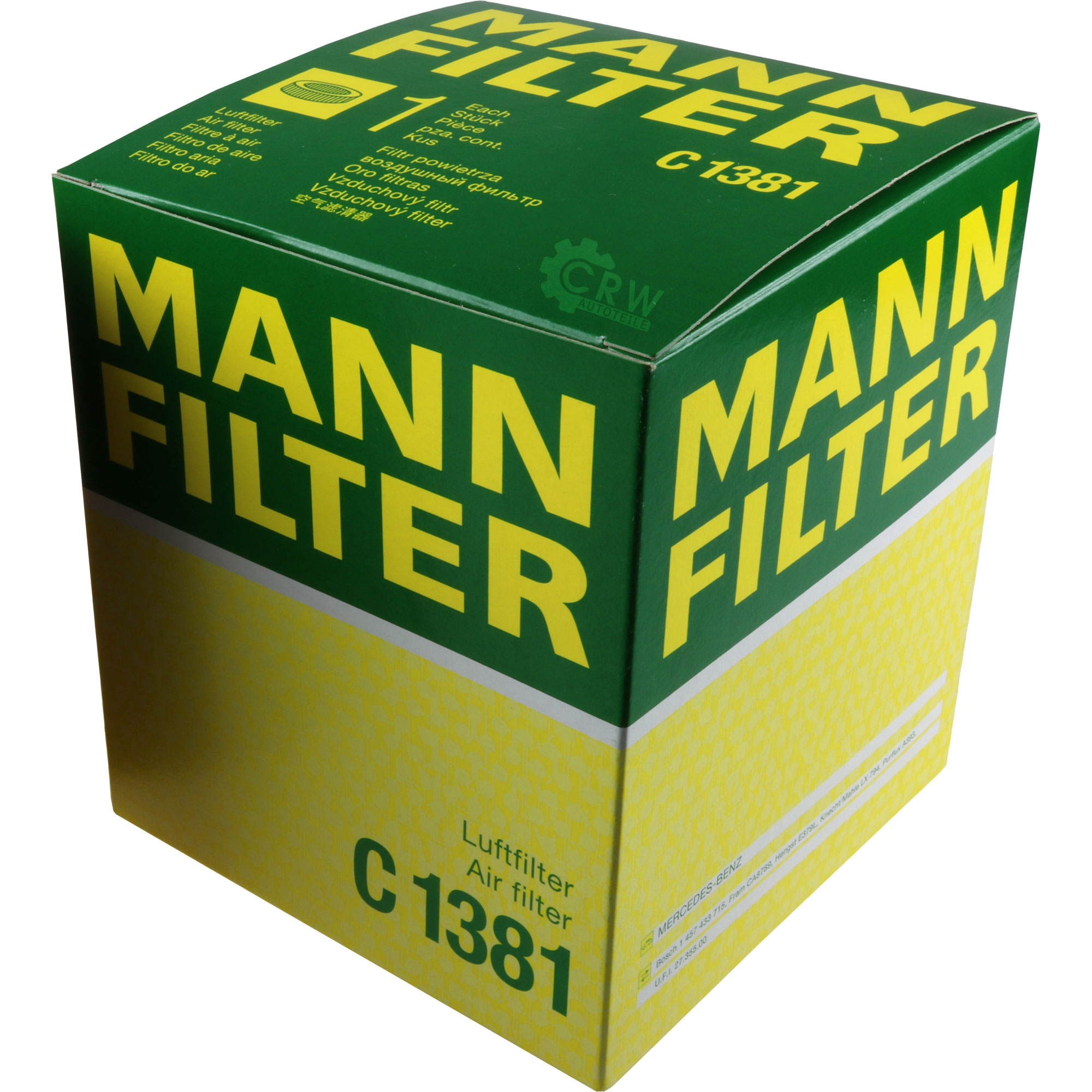 MANN-FILTER Luftfilter für Mercedes-Benz A-Klasse W168 Vaneo 414 1.9 1.6