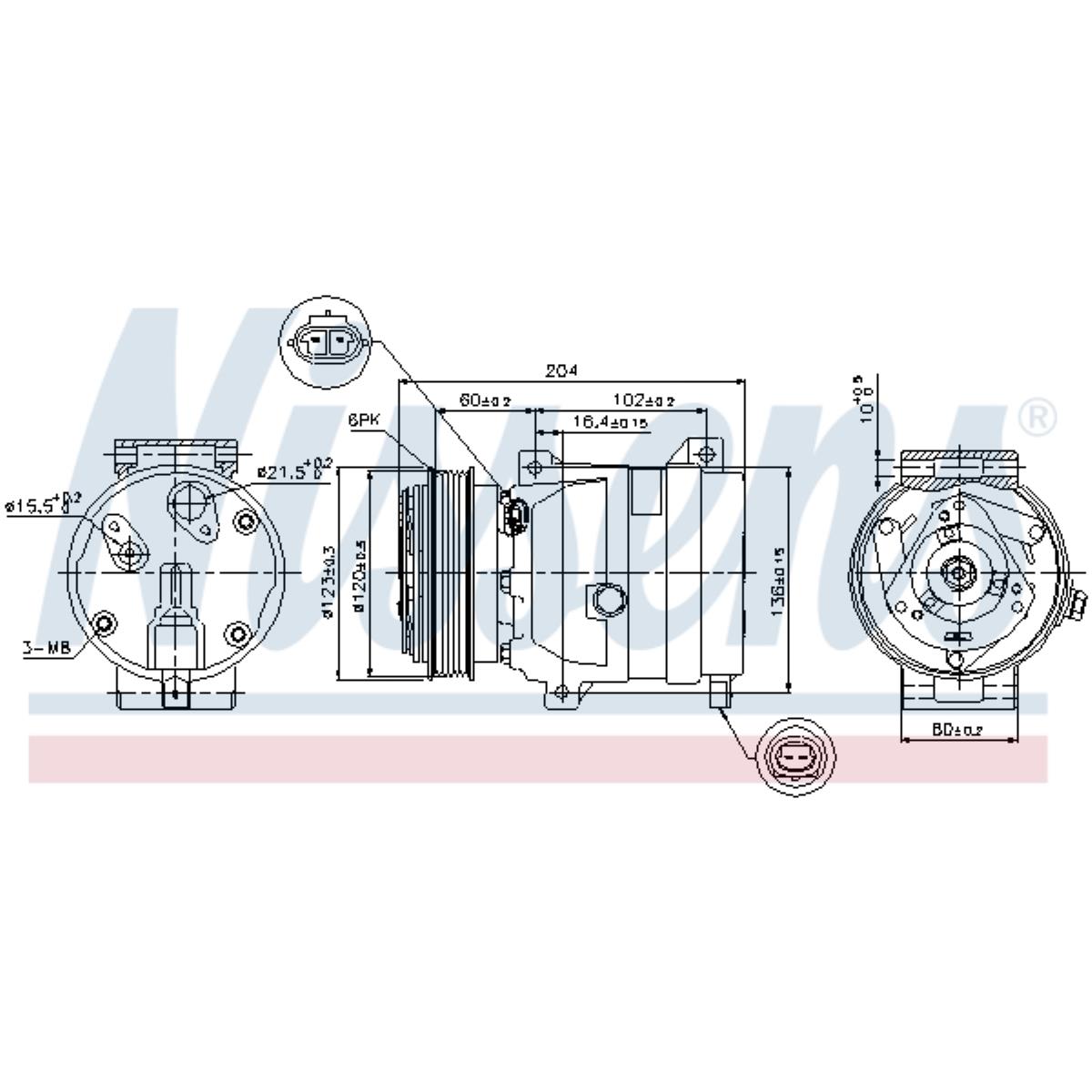 Kompressor Klimaanlage für Renault Laguna II Grandtour KG0/1_ BG0/1_ BJ0_