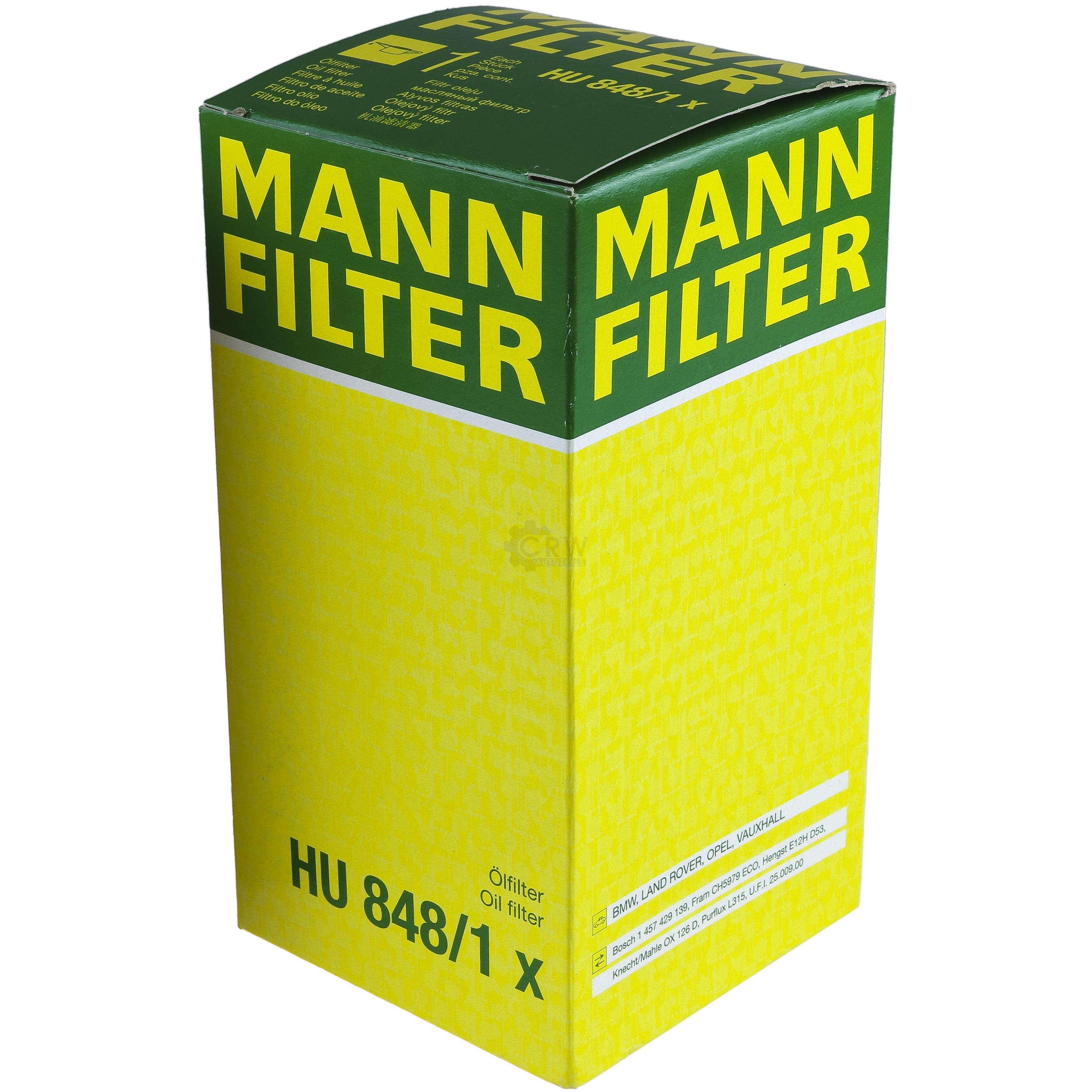 MANN-FILTER Ölfilter HU 848/1 x Oil Filter
