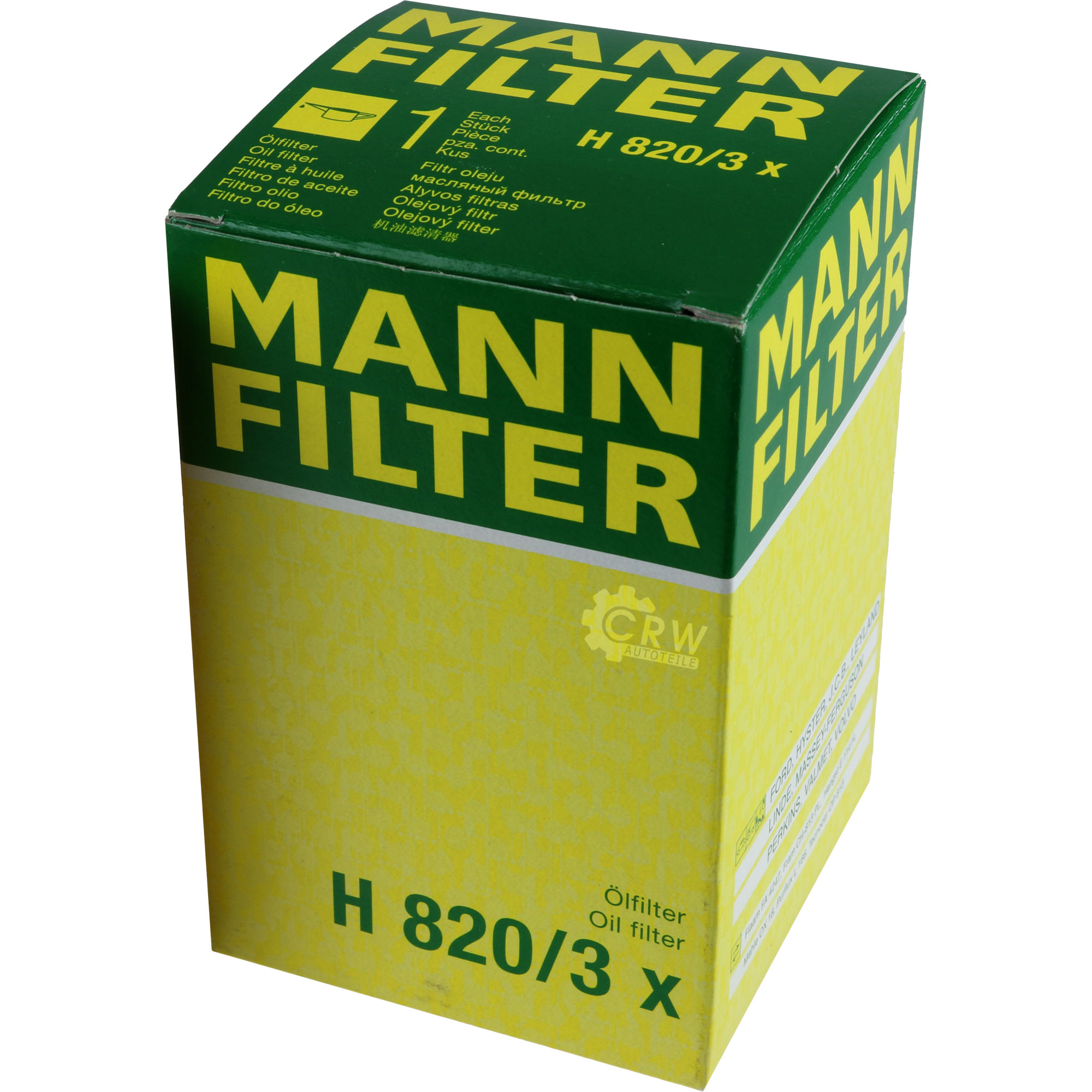 MANN Ölfilter H 820/3 x Oil Filter