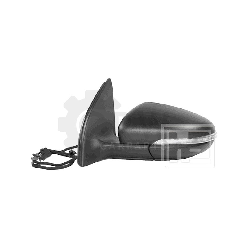 Außenspiegel links für VW Golf VI schwarz elektrisch 6-PIN beheizbar asphärisch