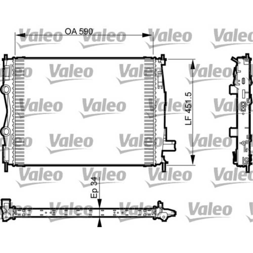 VALEO Wasserkühler Motorkühler Alu für Nissan Qashqai +2 I J10 JJ10 2.0 dCi AWD