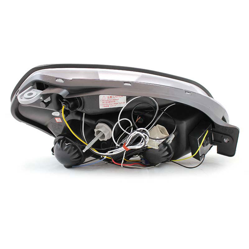 Scheinwerfer Set für Hyundai Tucson Bj. 05-10 klarglas/chrom Angel Eyes H1+H1