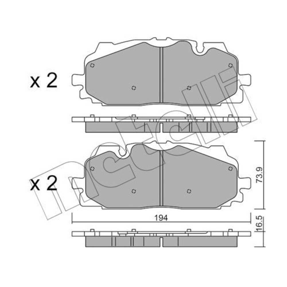 METELLI Bremsbeläge Bremsbelegsatz vorne für Audi Q7 A5 VW Touareg