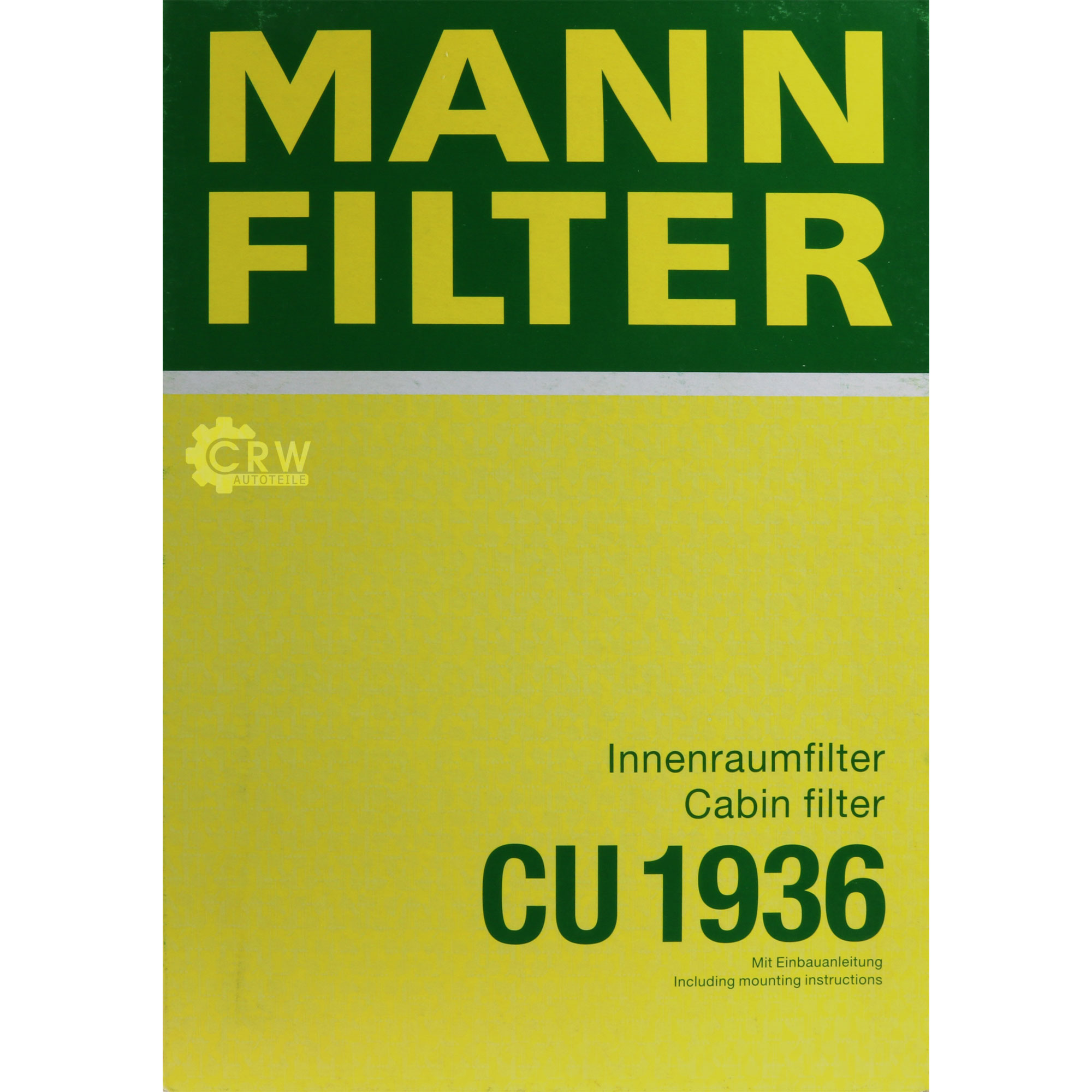 MANN-FILTER Innenraumfilter Pollenfilter CU 1936