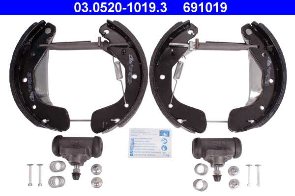 Bremsbackensatz 03.0520-1019.3 Hinterachse für Opel Astra F 56_ 57_ Corsa B 73_ 78_ 79_ F35