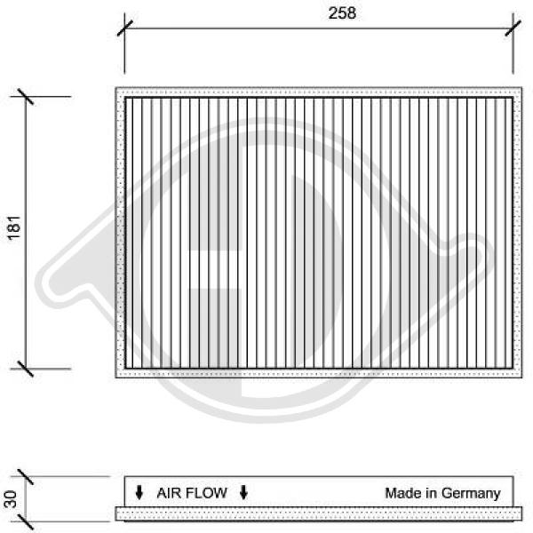 Filter Innenraumluft Innenraumfilter Pollenfilter für VW Passat Variant 3A5 35I