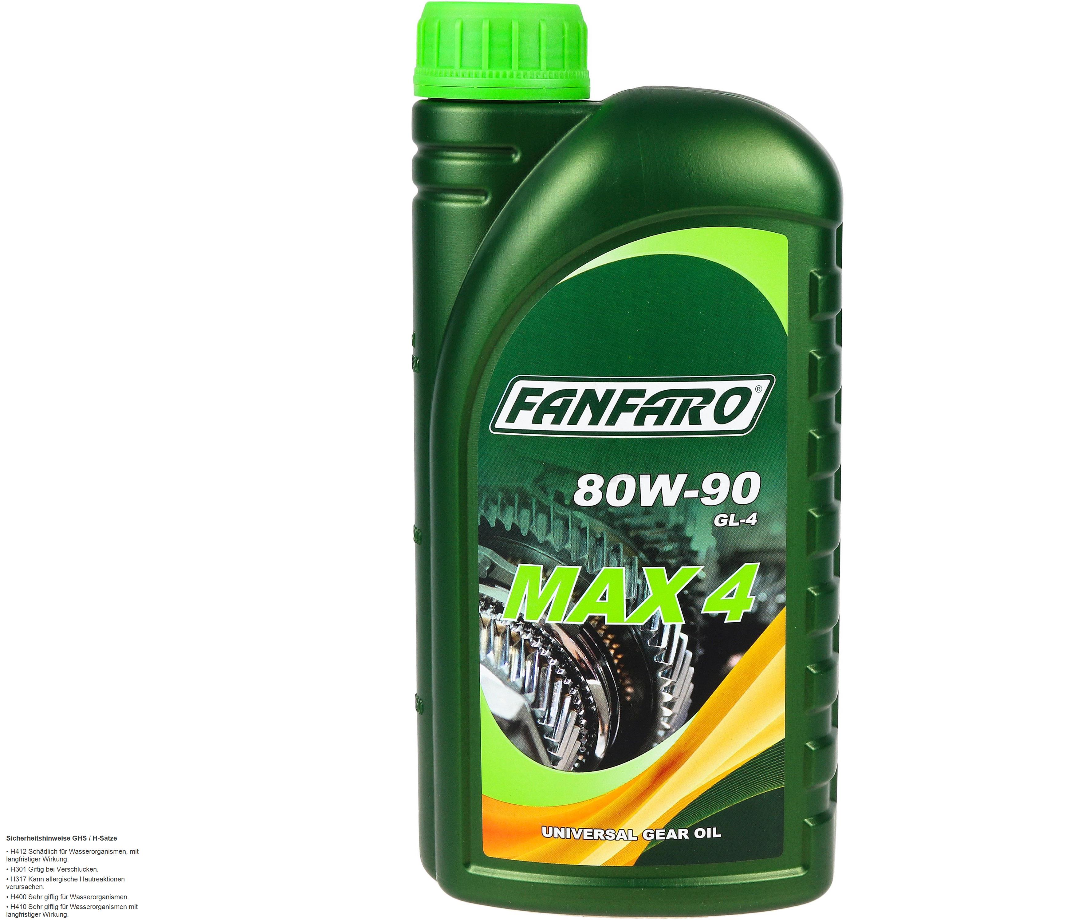 1 Liter  FANFARO Getriebeöl MAX 4 80W-90 API GL-4 Gear Oil
