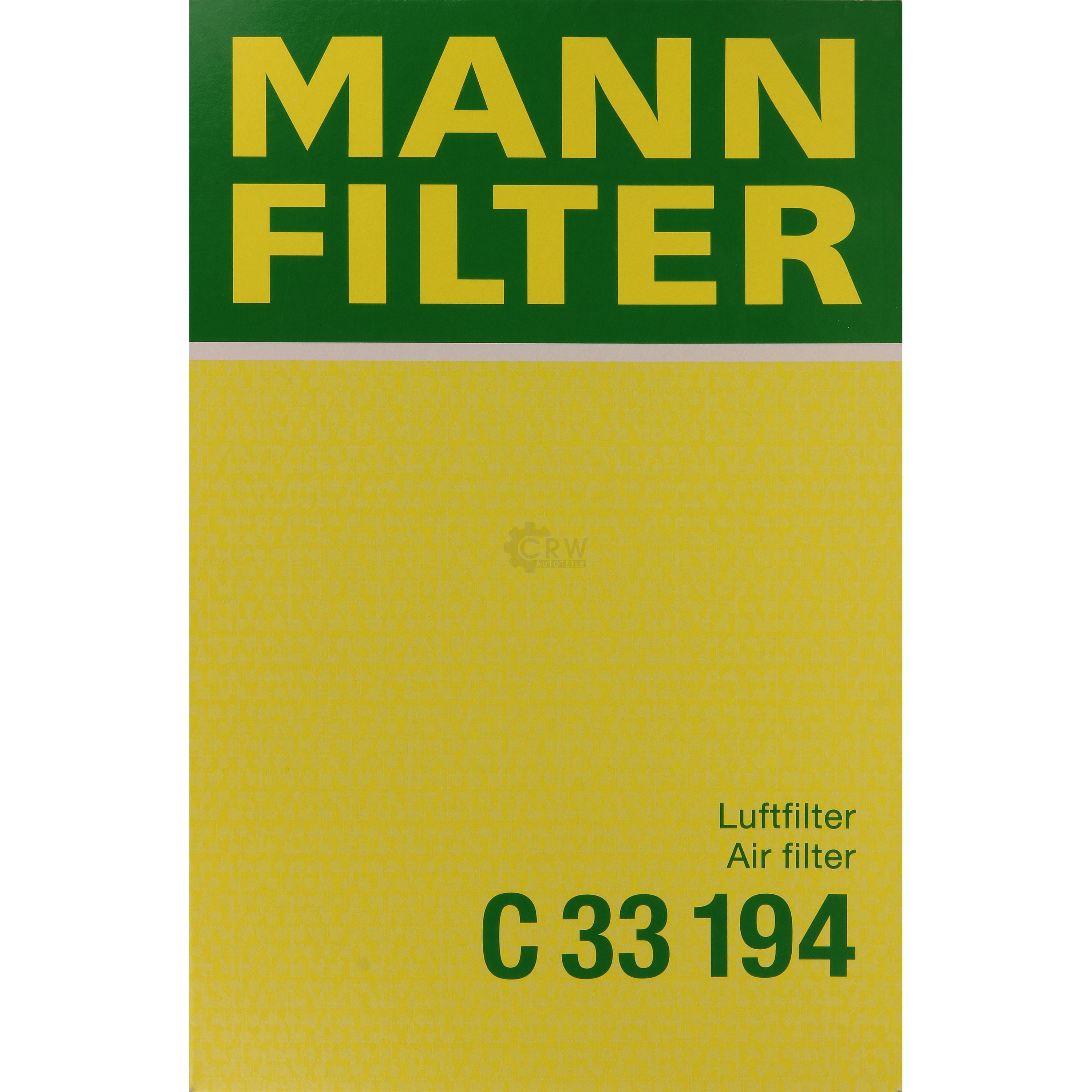 MANN-FILTER Luftfilter für Volvo XC90 I 275 D5 AWD D3/D5 2.4