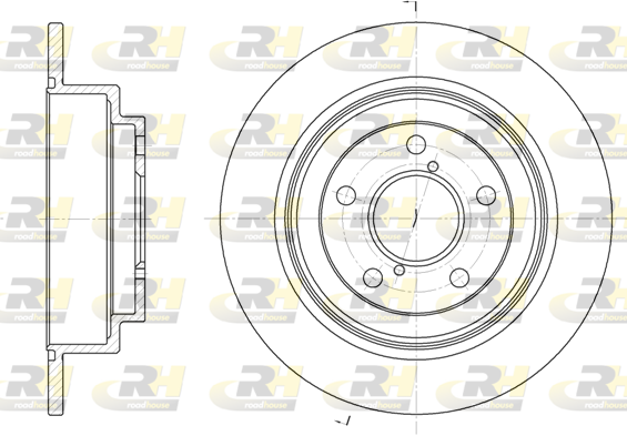 ROADHOUSE 2x Bremsscheiben hinten Ø2655 Voll für Subaru Forester SG SF Impreza