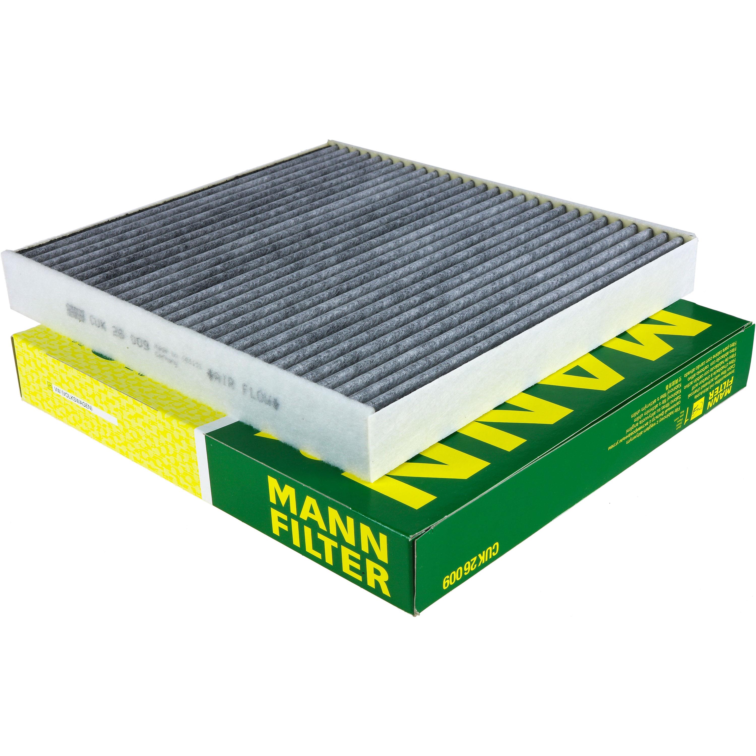 MANN-FILTER Innenraumfilter Pollenfilter Aktivkohle CUK 26 009