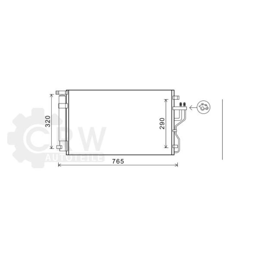 Kondensator Klimaanlage Klimakondensator für Hyundai IX35 LM