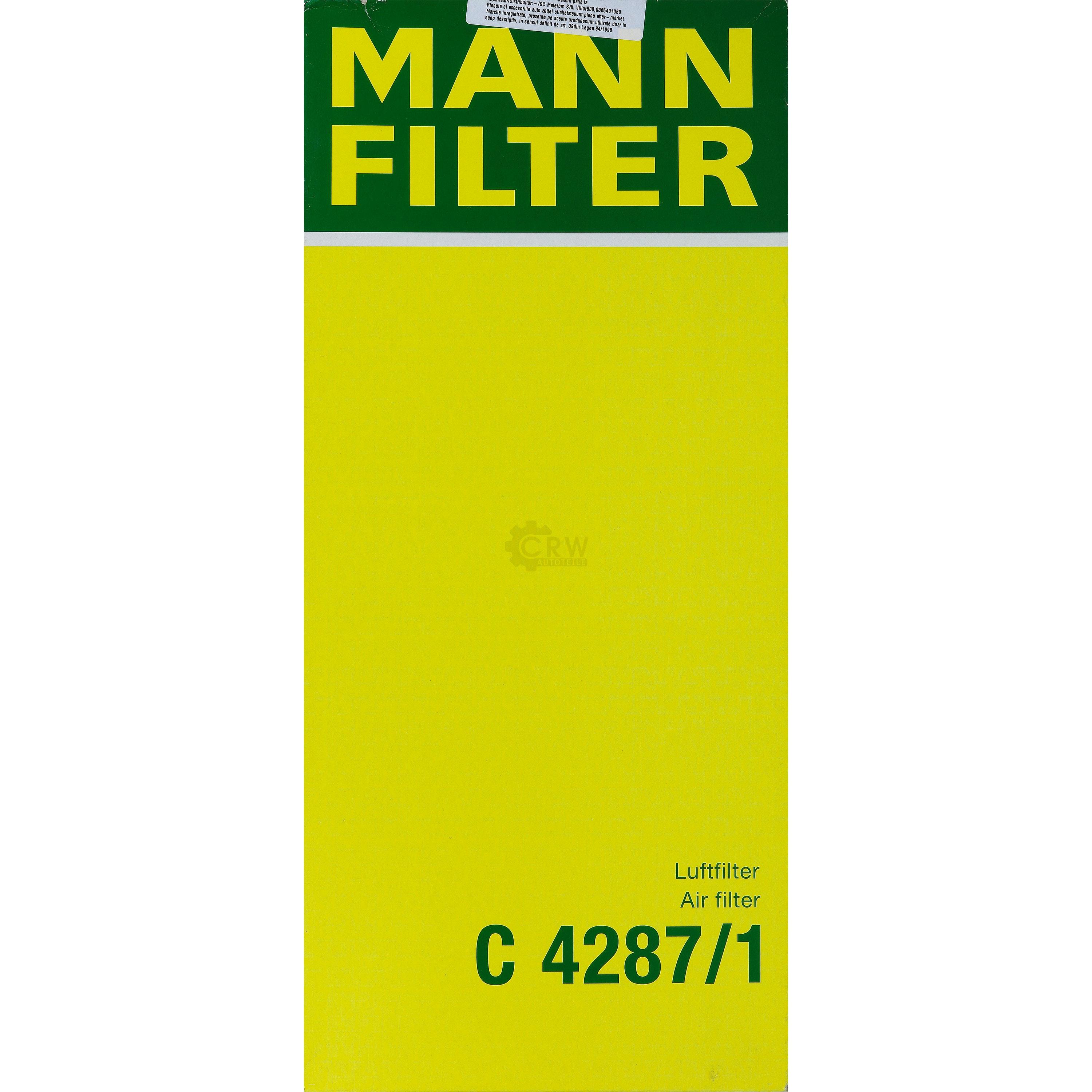 MANN-FILTER Luftfilter für VW Golf IV 1J1 1.4 16V 1.6 1J5 6X1 6E1 Seat Leon