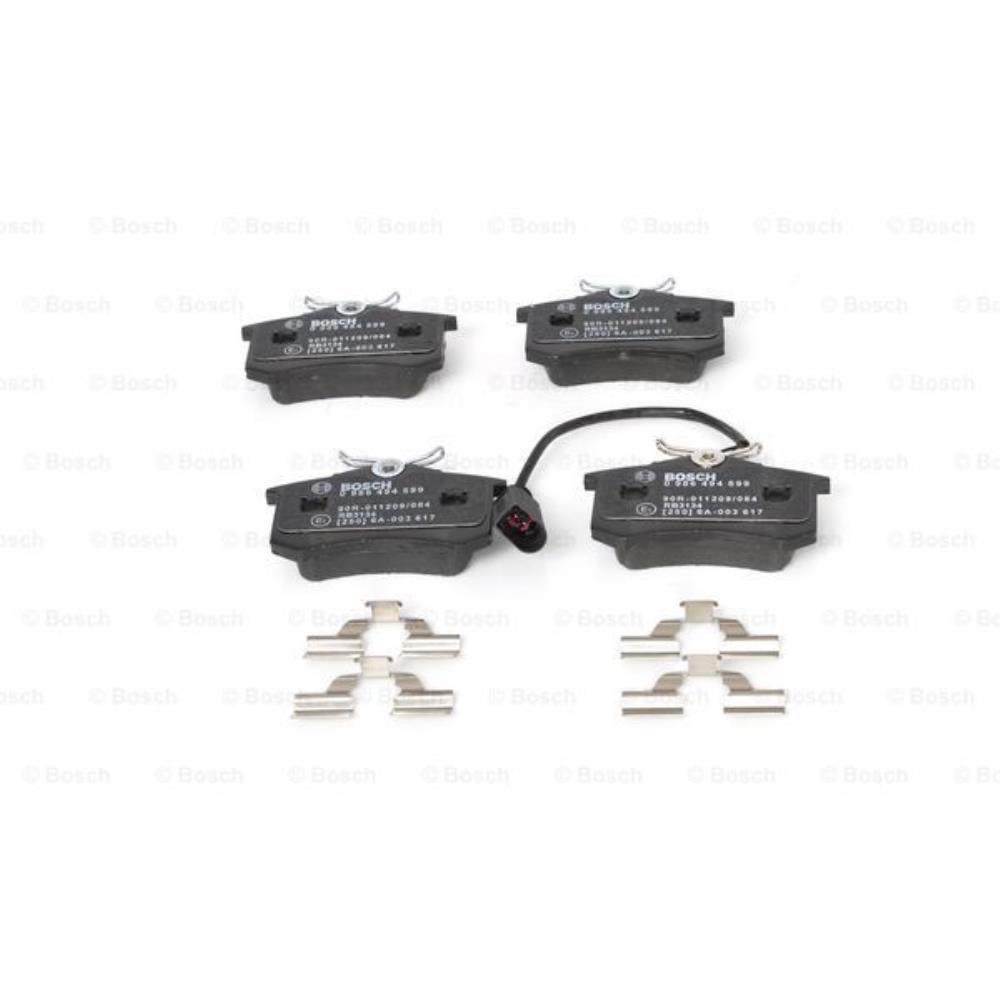 BOSCH Satz Bremsbeläge + Bremsscheiben Voll hinten für VW Sharan 7M8 7M9 7M6