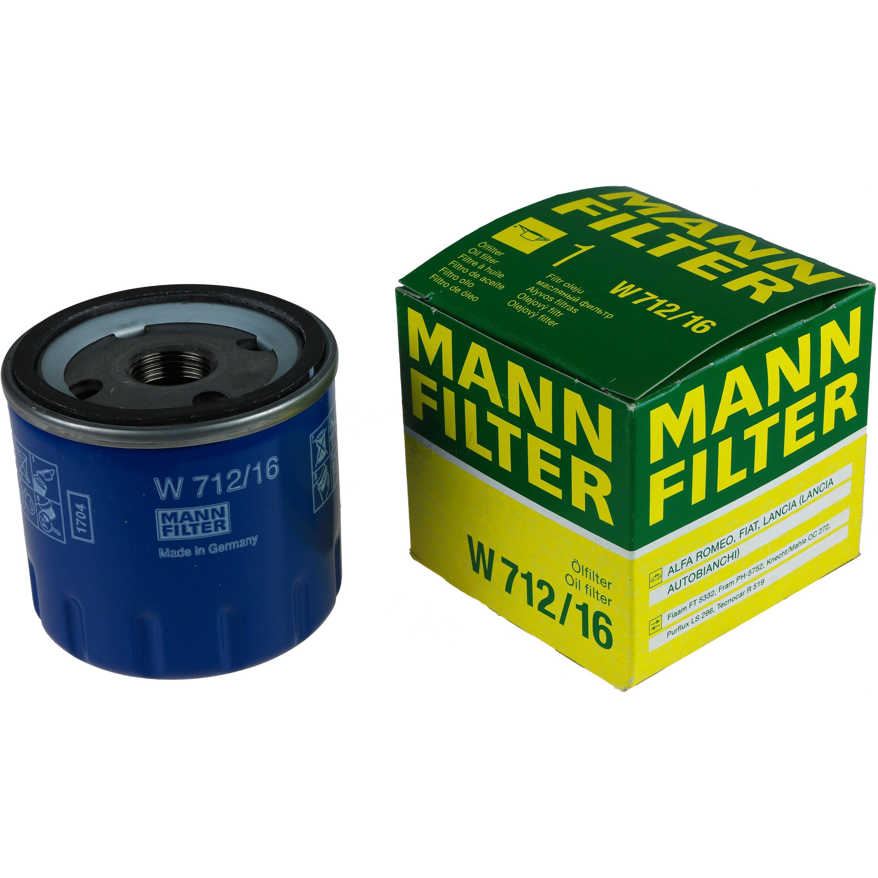 MANN-FILTER Ölfilter W 712/16 Oil Filter