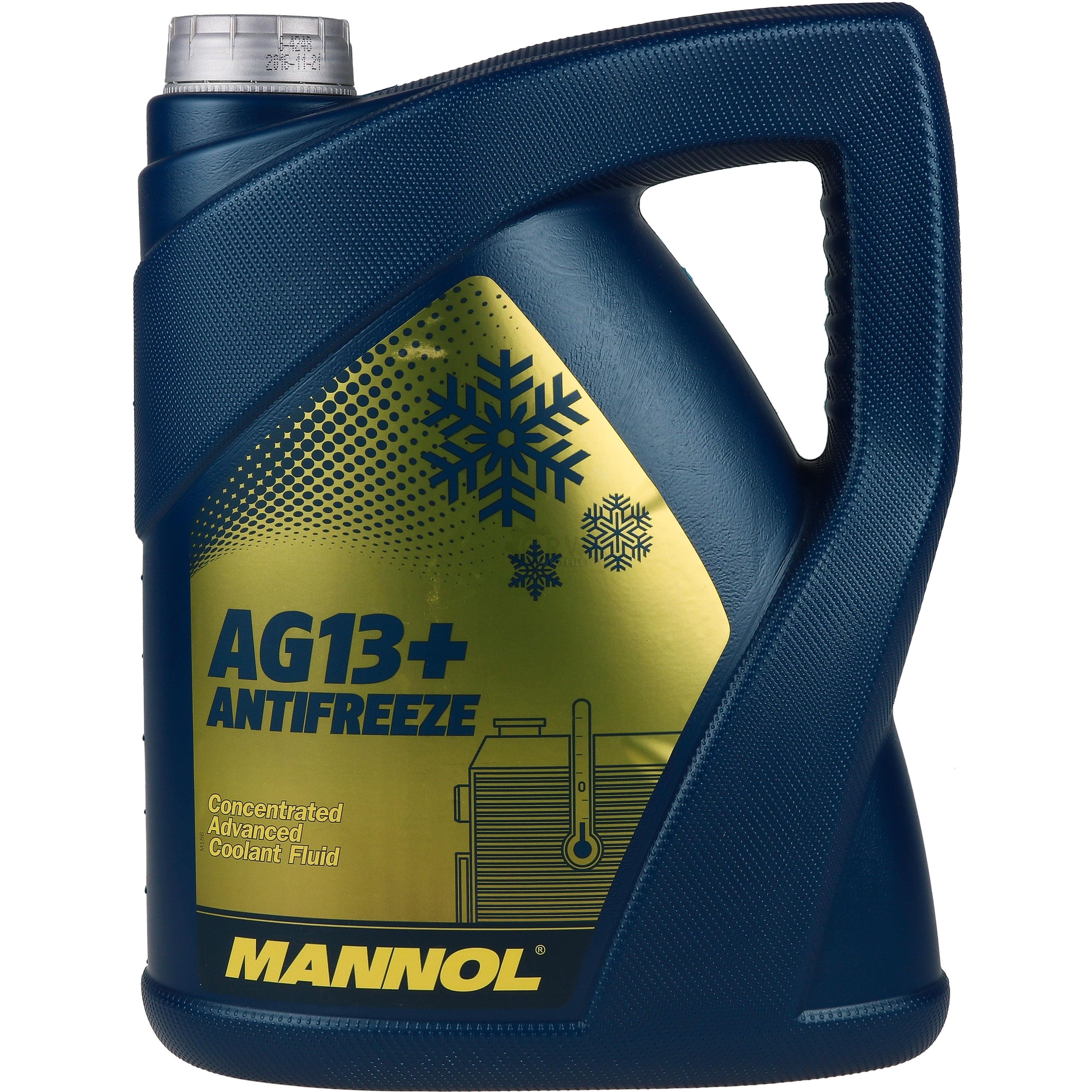 5 Liter MANNOL Kühlerfrostschutz Antifreeze AG13+ Advanced gelb Konzentrat G13+