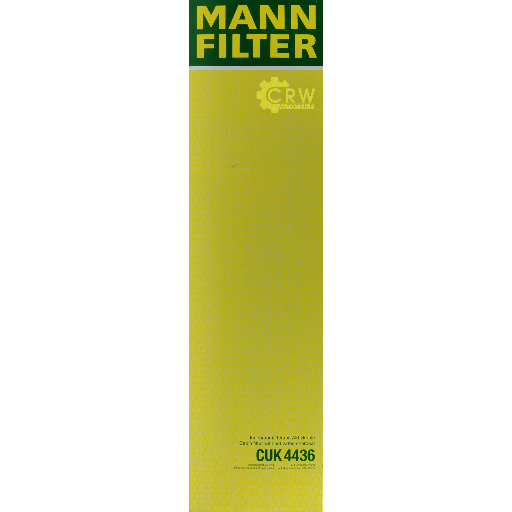 MANN-FILTER Innenraumfilter Pollenfilter Aktivkohle CUK 4436