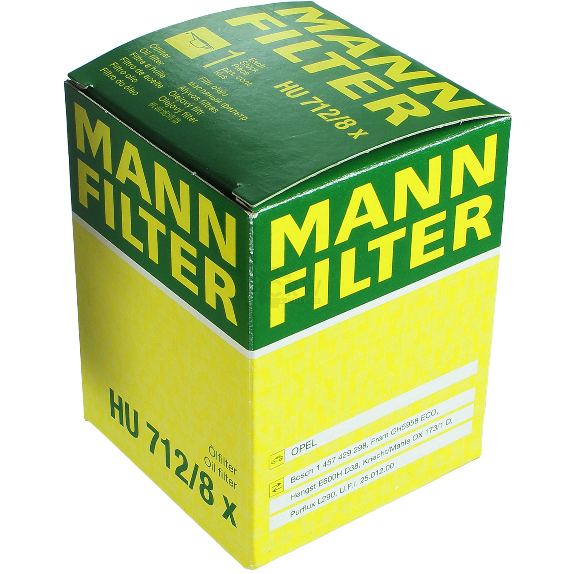 MANN-FILTER Ölfilter HU 712/8 x Oil Filter