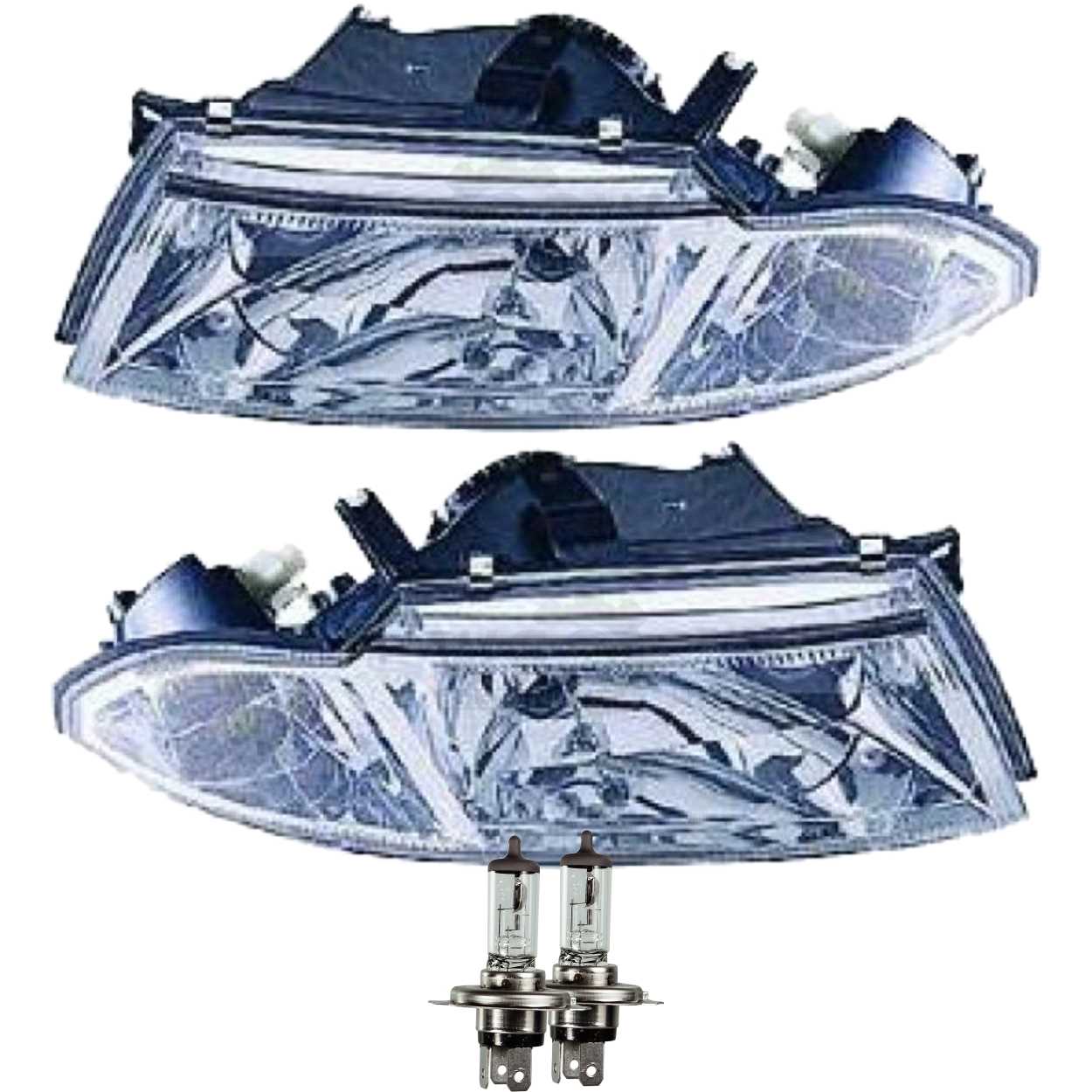 Scheinwerfer Set für Mitsubishi Carisma Bj. 02.99-04 inkl. OSRAM Lampen 5NM