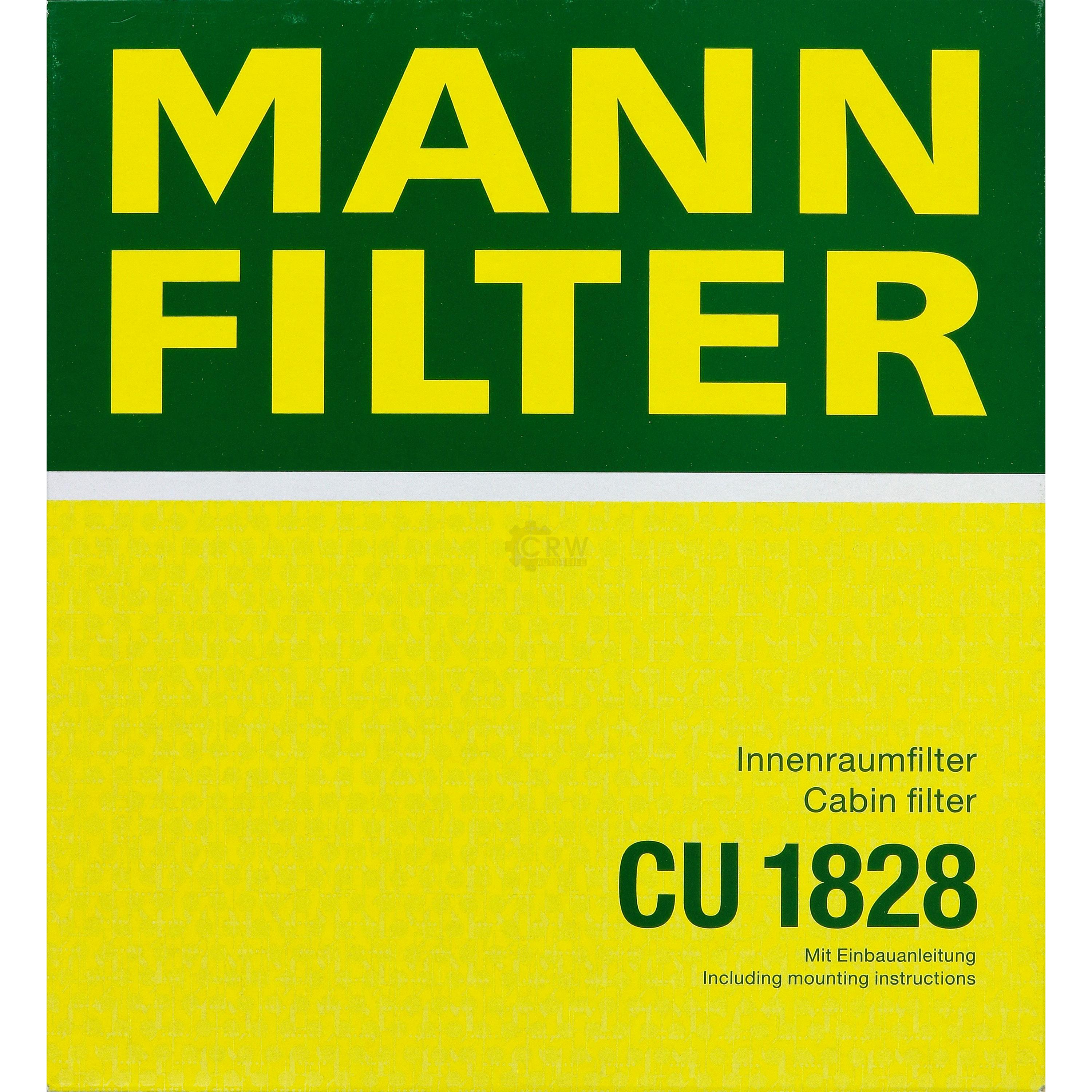 MANN-FILTER Innenraumfilter Pollenfilter CU 1828
