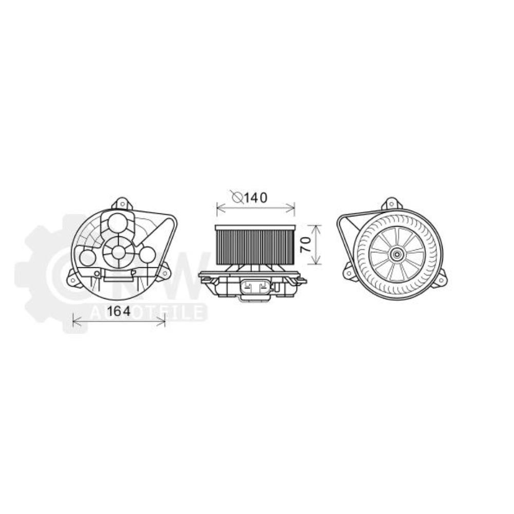 Elektromotor Innenraumgebläse für Opel Vivaro Kasten F7 Combi J7 E7