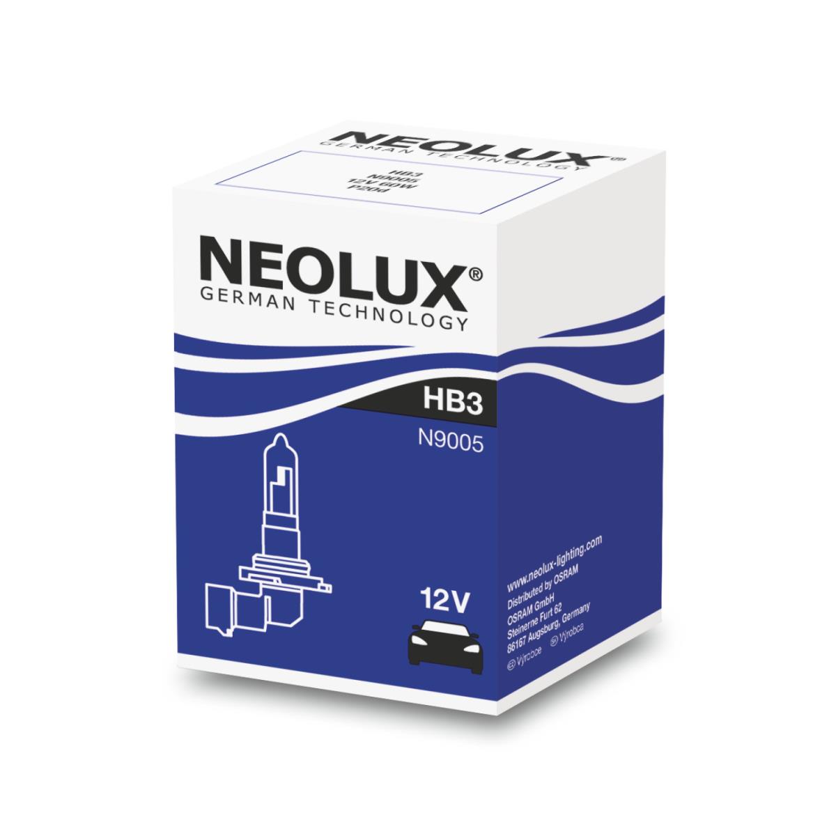 NEOLUX HB3 Standard 60W P20d 12V Lampe Birne