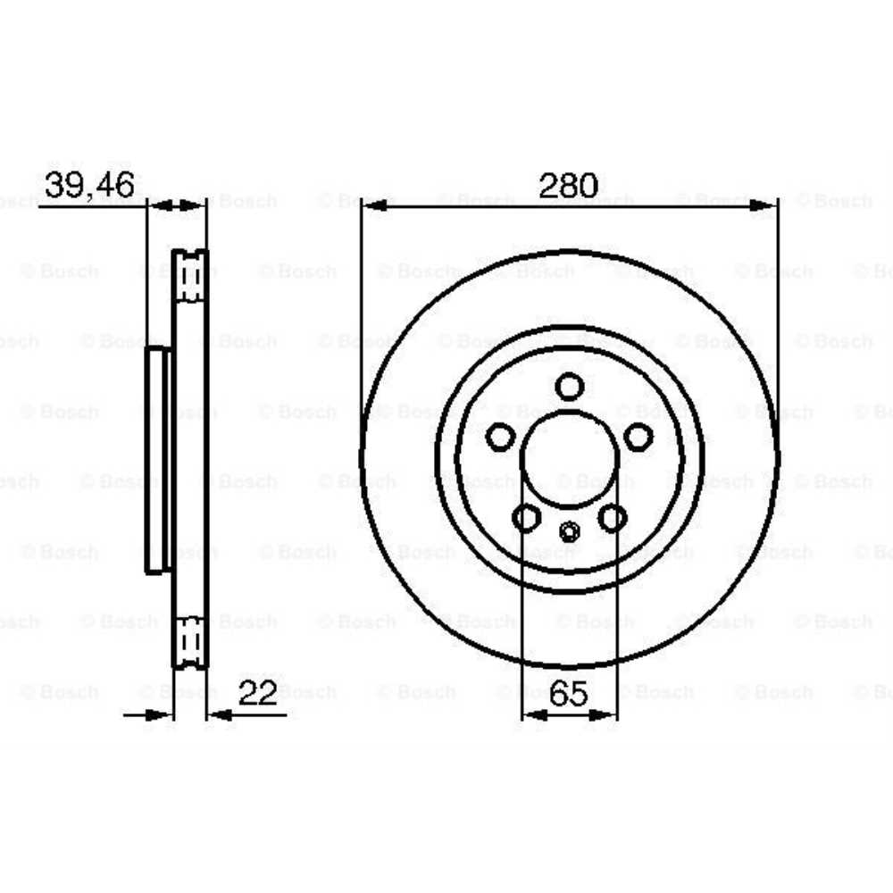 BOSCH Bremsscheibe vorne passend für VW Passat Variant 3A5 35I 2.8 VR6