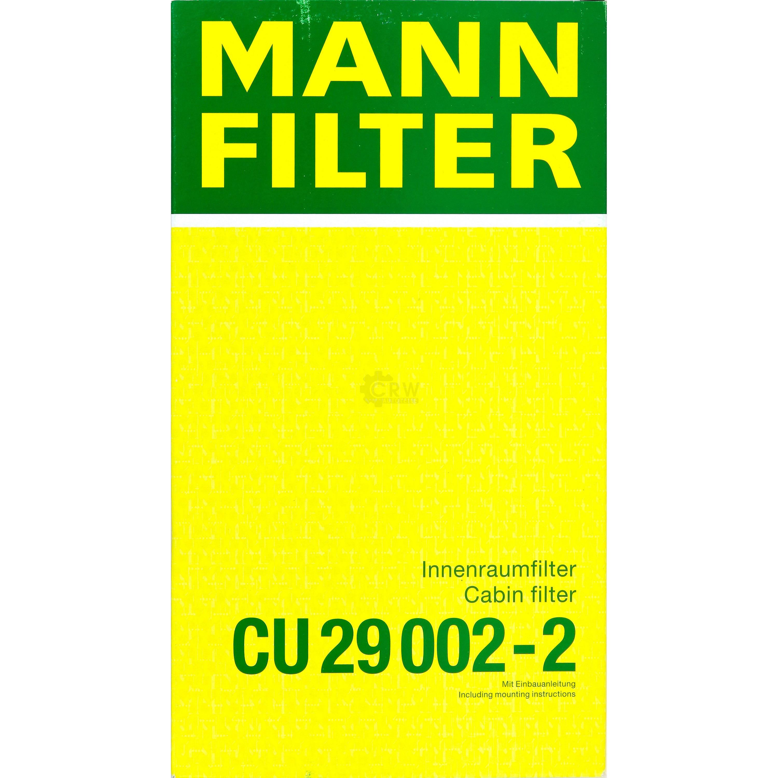 MANN-FILTER Innenraumfilter Pollenfilter CU 29 002-2