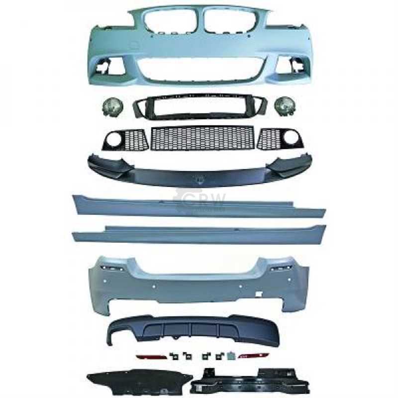 Stoßstangen Set für BMW 5er F10 F18 Bj. 10-13 ohne PDC mit SRA