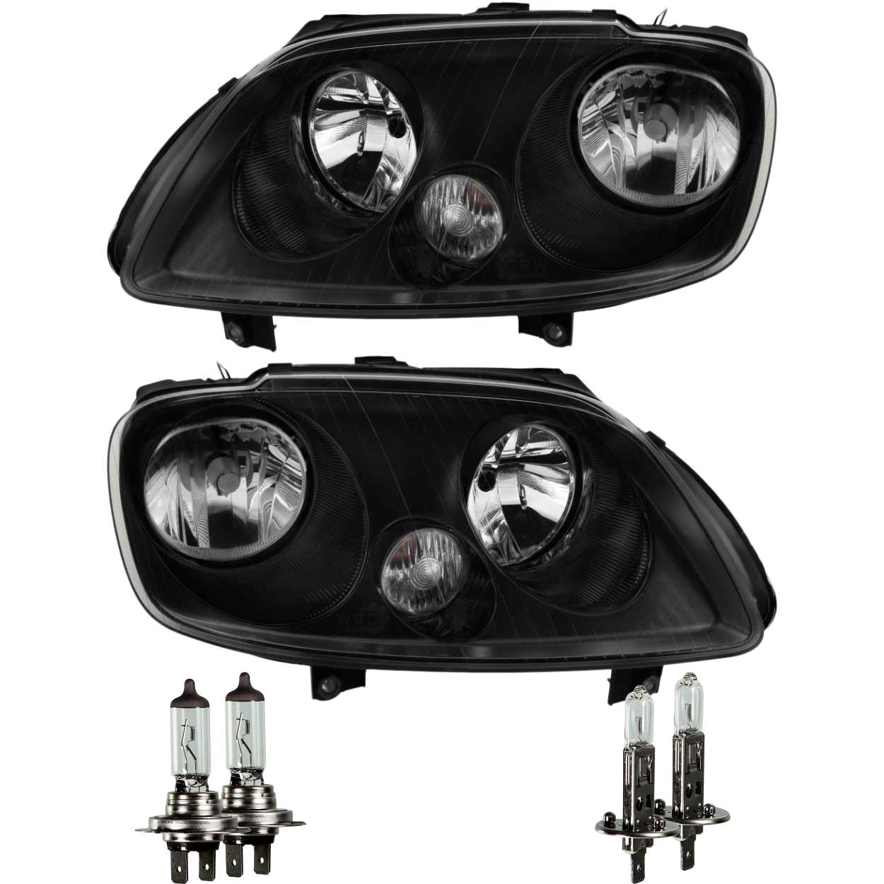 Scheinwerfer Set für VW Touran 1T 01.03-09.06 für VW Caddy III 2K 03-12 schwarz 