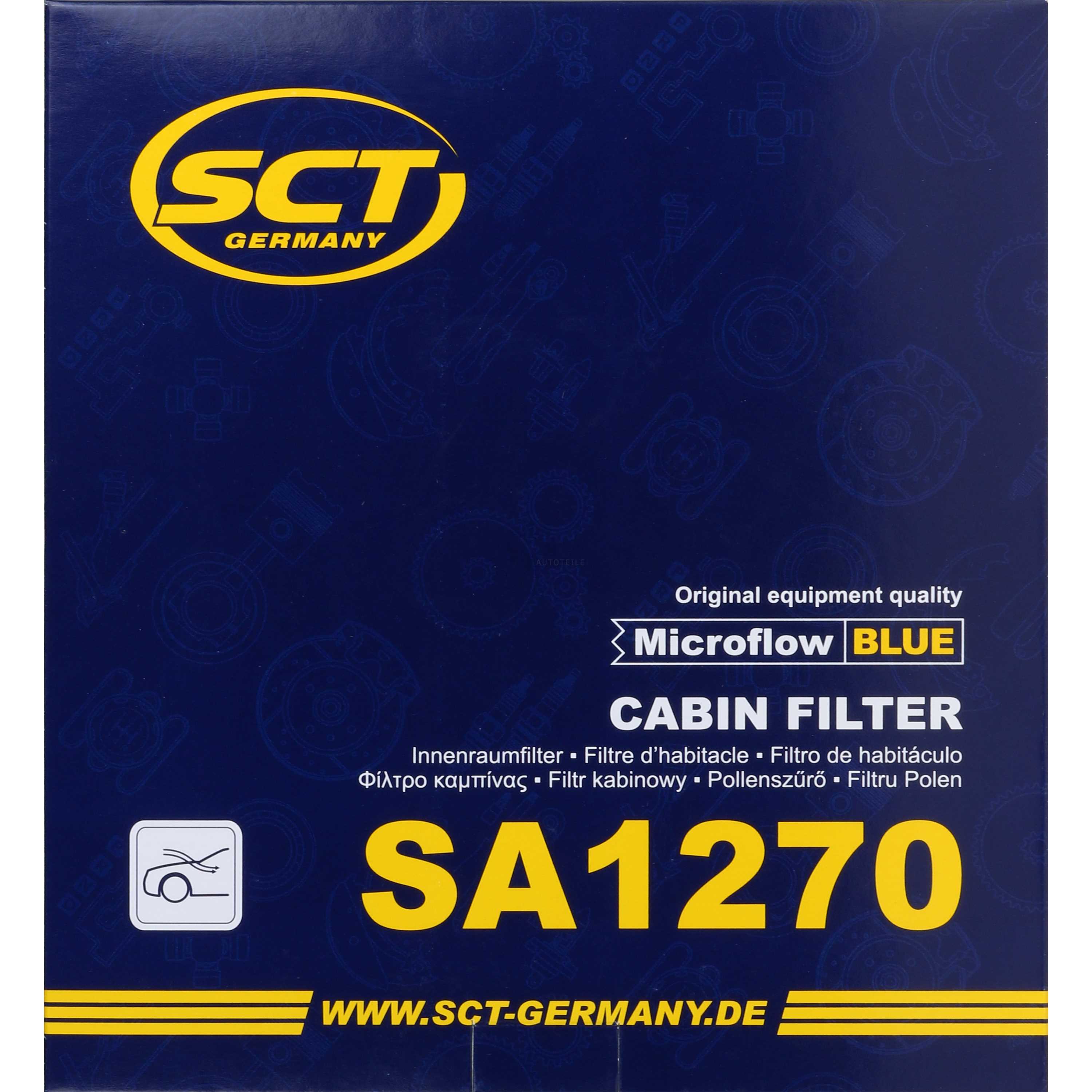 SCT Innenraumfilter Pollenfilter Innenraumluft Filter SA 1270
