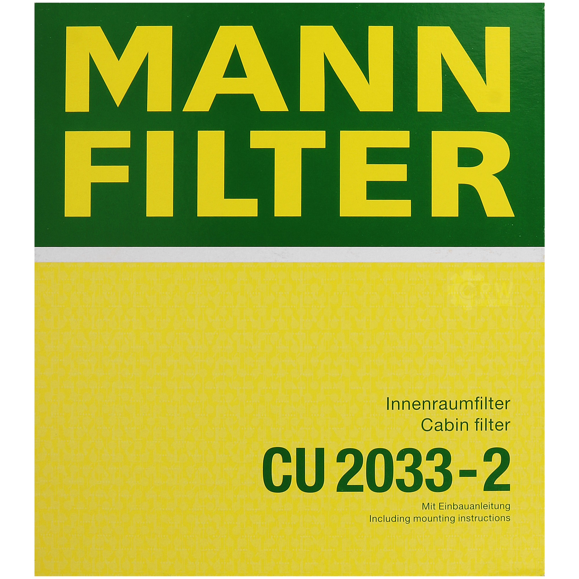 MANN-FILTER Innenraumfilter Pollenfilter CU 2033-2