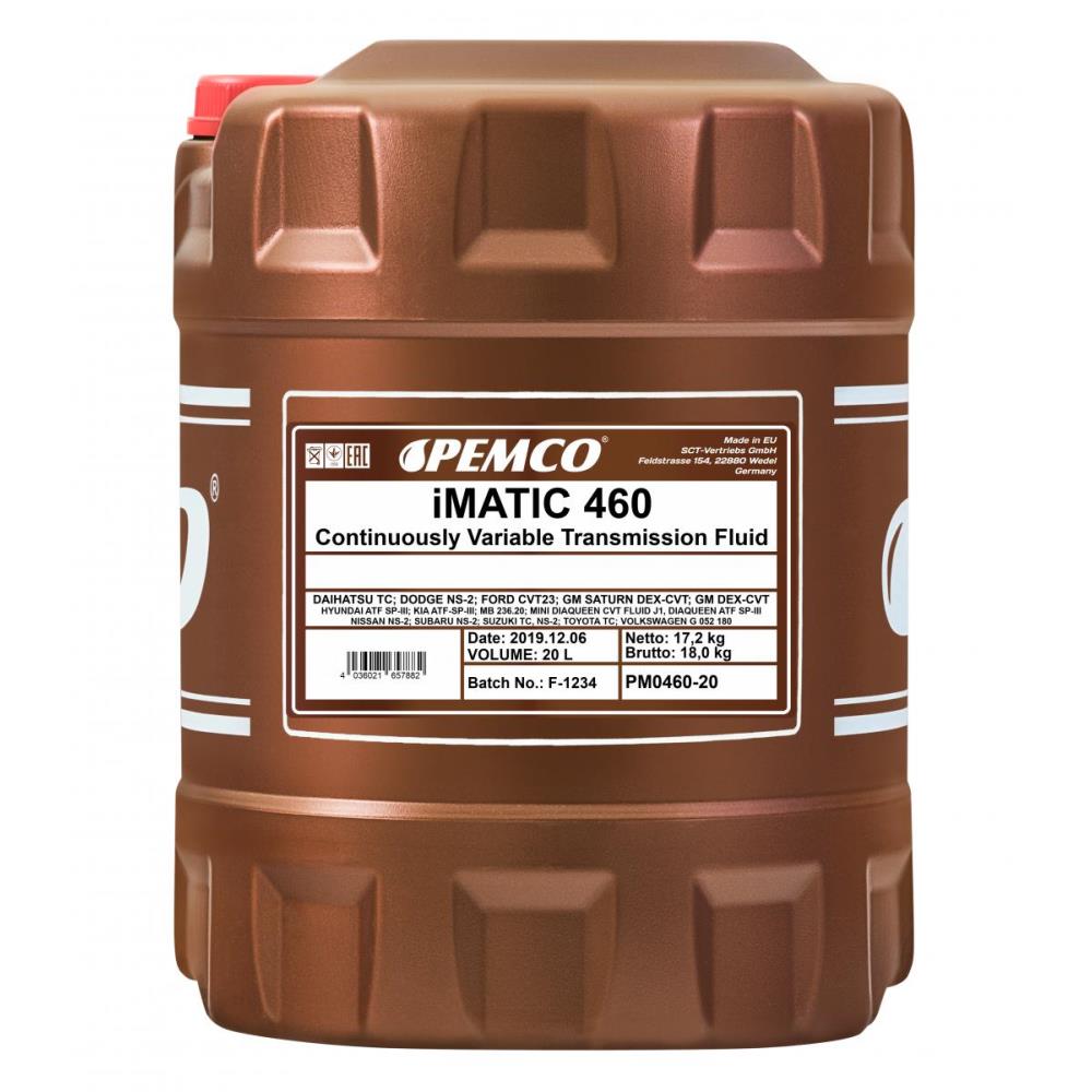 PEMCO 20 Liter iMATIC 460 CVT-Fluid Automatikgetriebeöl Getriebeöl