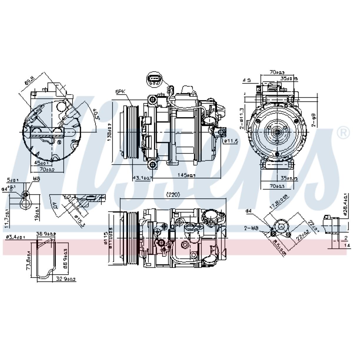 Kompressor Klimaanlage Klimakompressor passend für BMW 3er E90 E93 E92