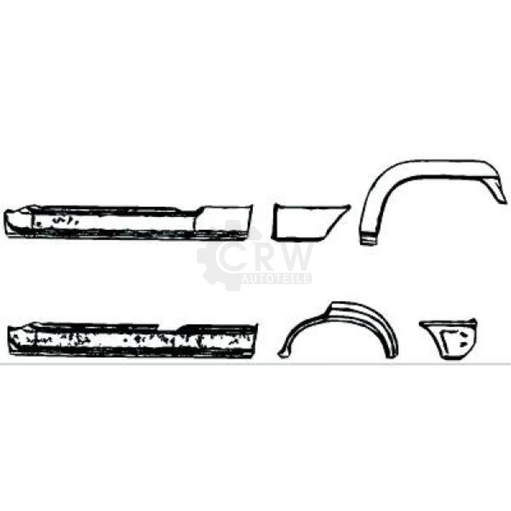 Seitenschweller rechts für Opel Corsa A 83-90 2-tür 1010723