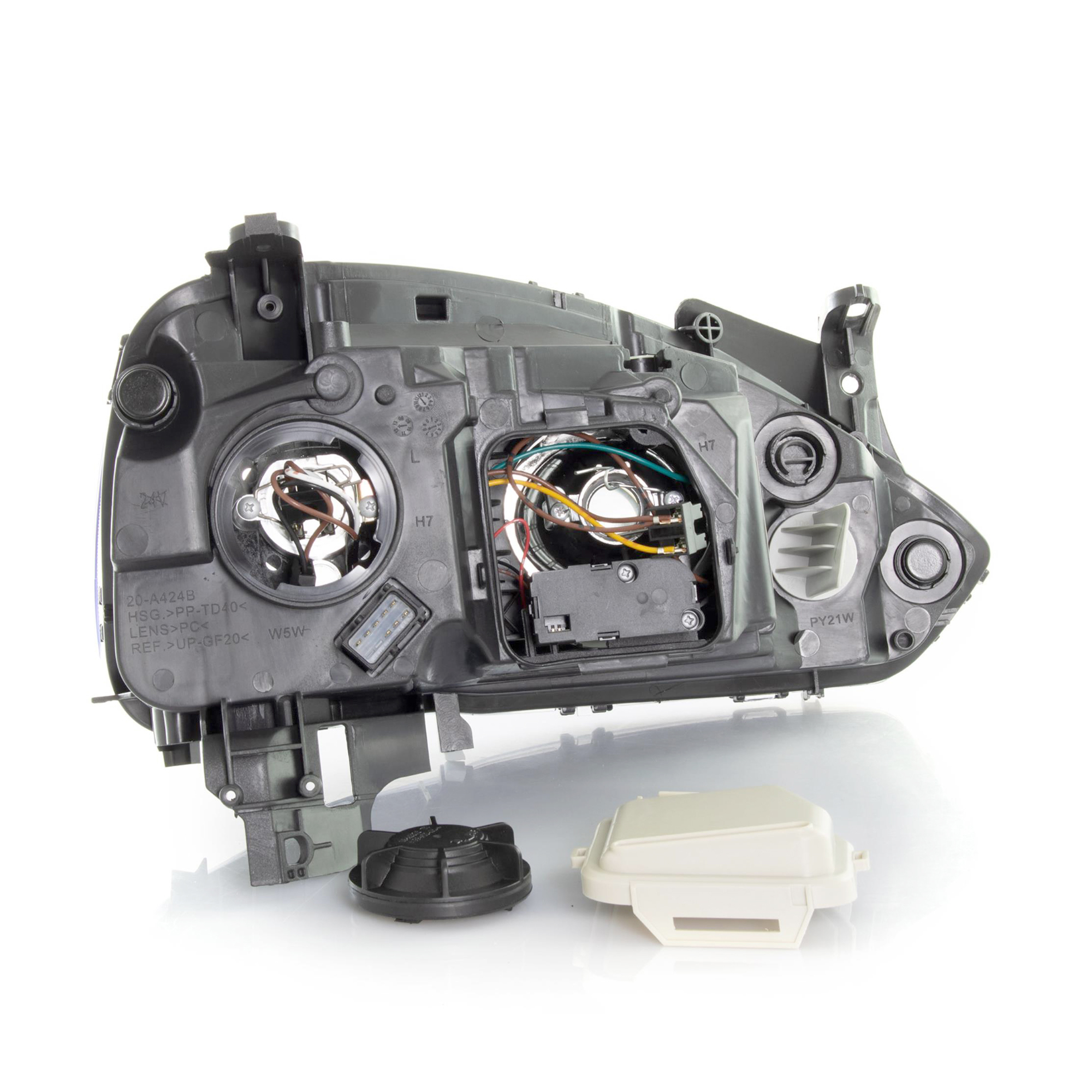 Scheinwerfer links für Opel  Corsa C Bj. 10.03-06.06 H7/H7 mit Motor Blinker