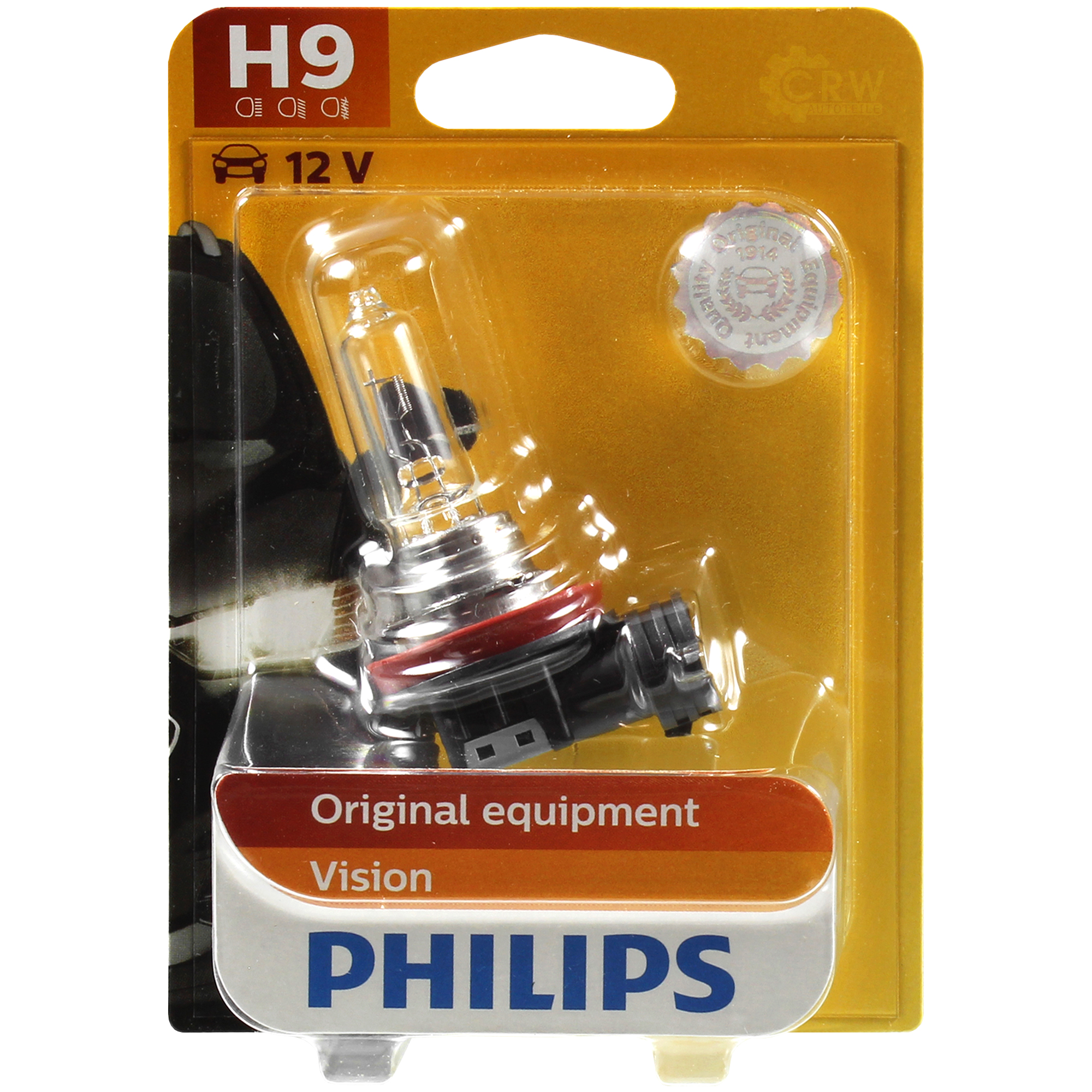  Philips Vision H9 12V 65W Sockel PGJ19-5 30% mehr Licht