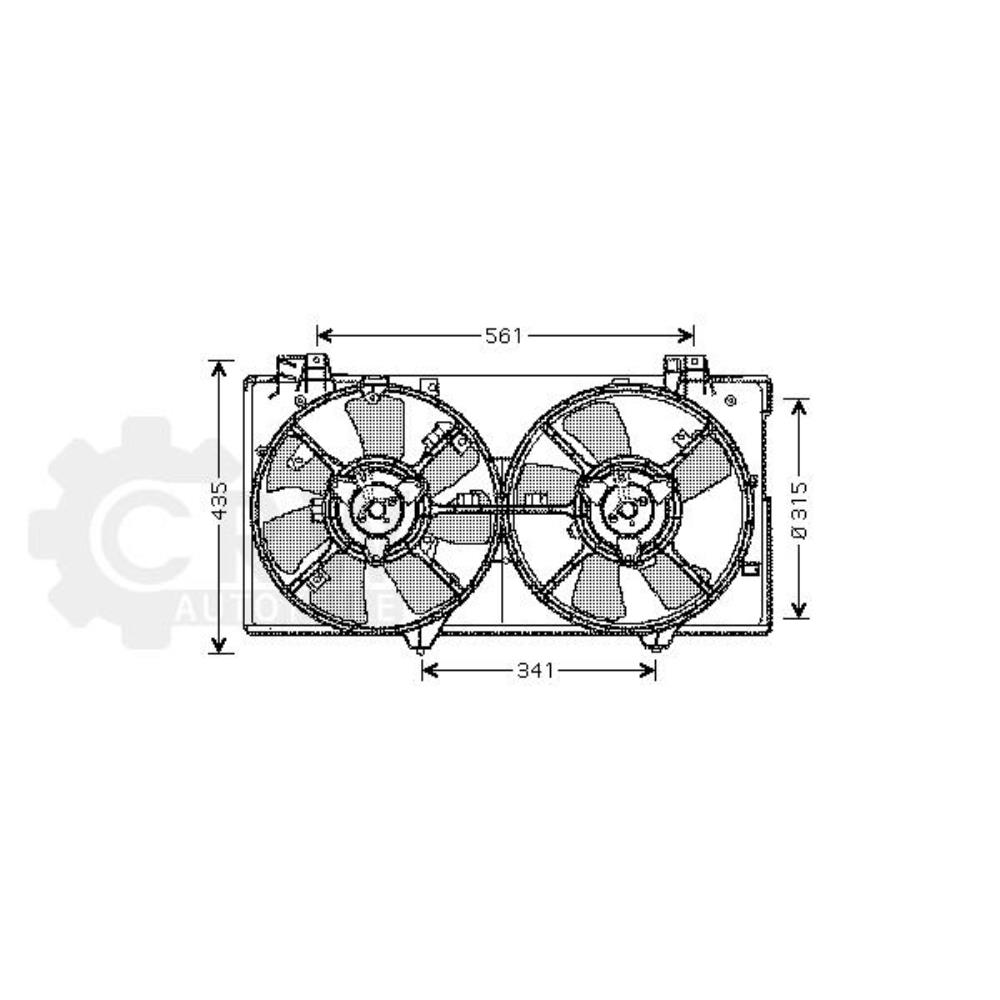 Lüfter Motorkühlung MZ7528 für Mazda 6 Stufenheck GG Hatchback GY
