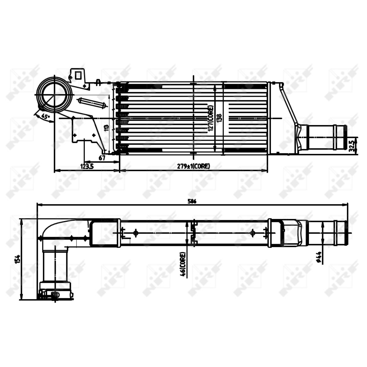 Ladeluftkühler Turbokühler passend für Opel Corsa C F08 F68 Combo Tour W5L X01