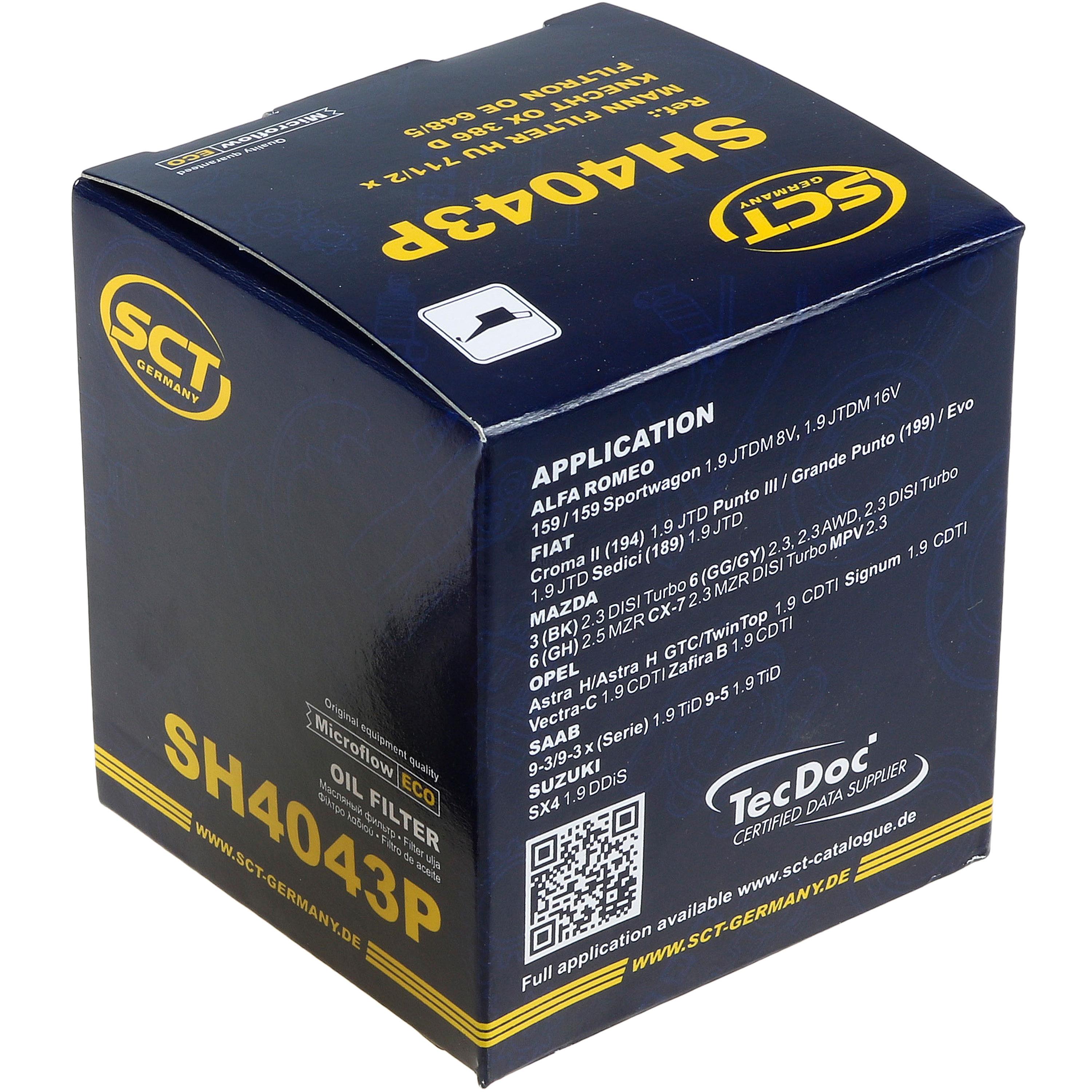 Ölfilter SH 4043 P für Mazda 6 Station Wagon GY 3 BK GH Cadillac BLS 194 194_