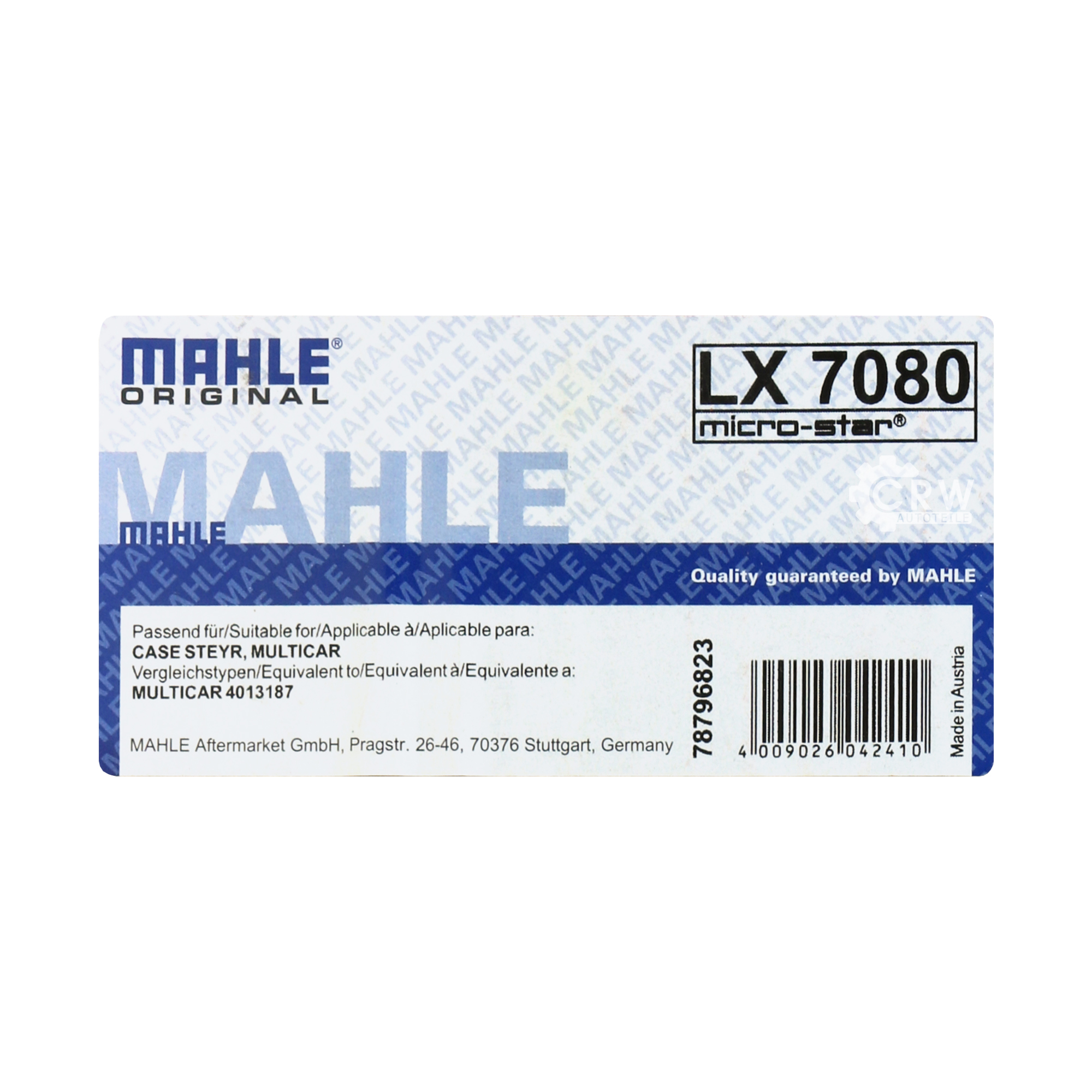 MAHLE Luftfilter LX 7080