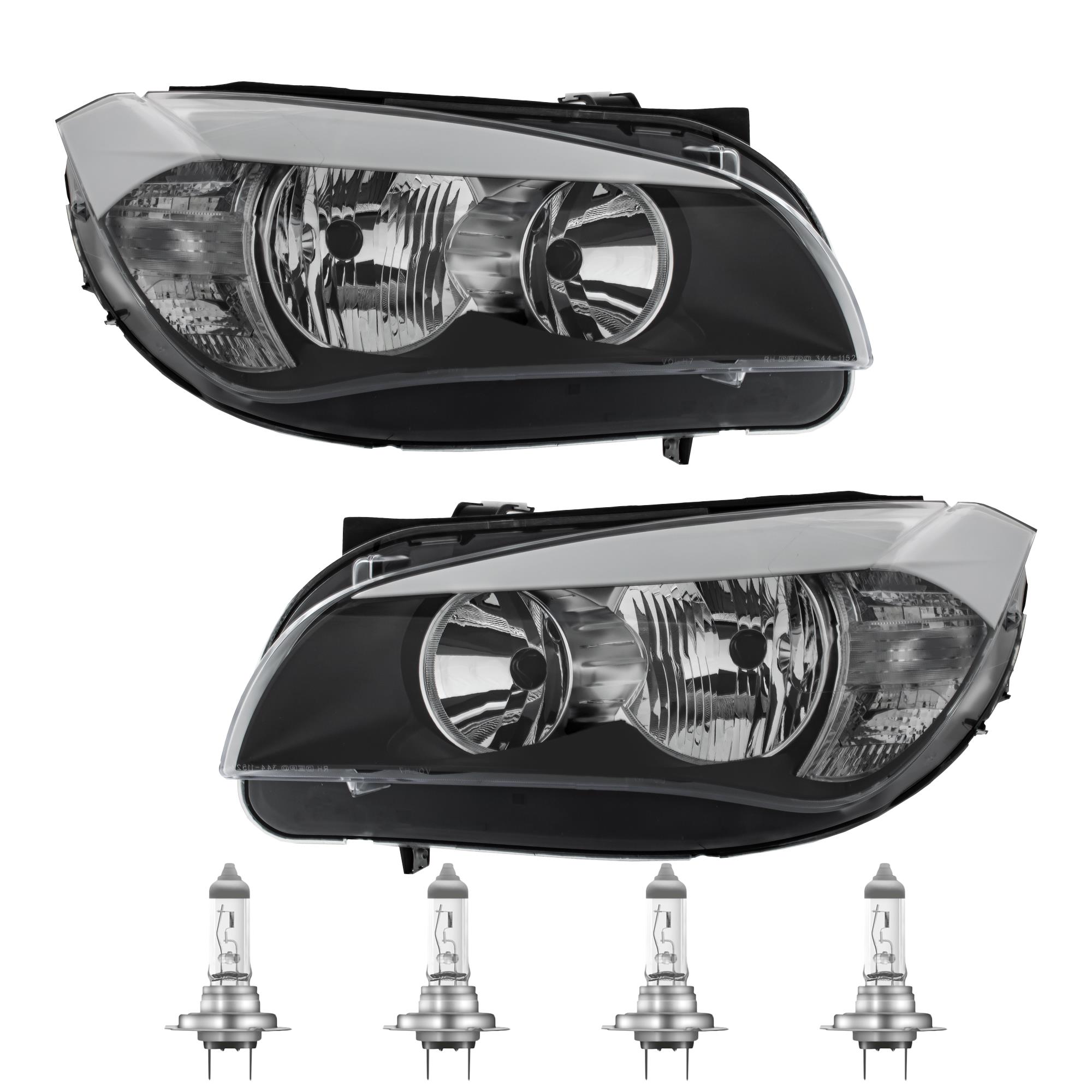 Scheinwerfer Set für BMW X1 E84 Bj. 09->> H7+H7 inkl. OSRAM Lampen O5P