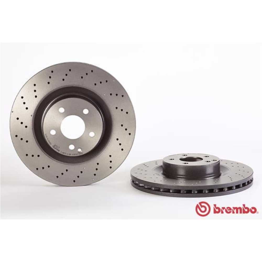 Brembo Set Bremsscheiben belüftet vorne + Bremsbeläge für Mercedes E-Klasse W211