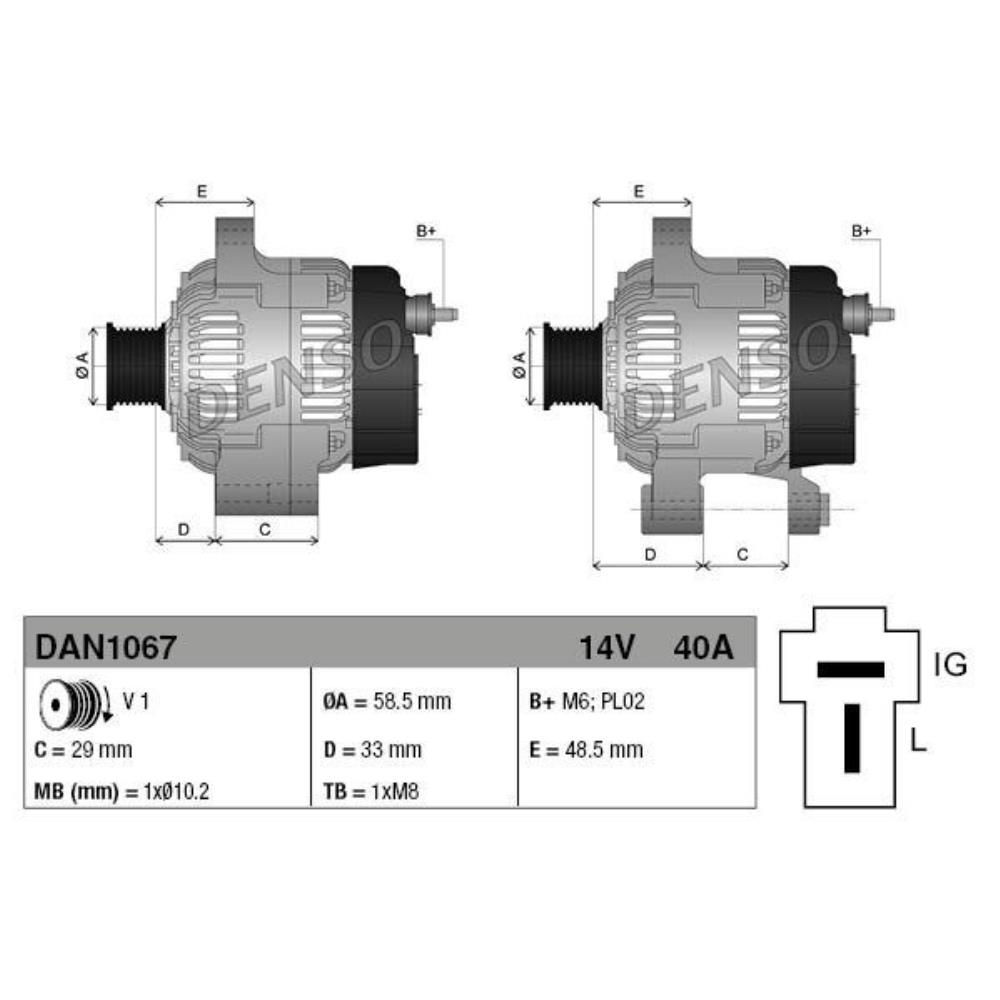DENSO Generator DAN1067