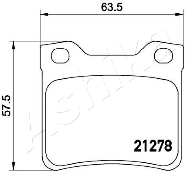 ASHIKA Bremsbeläge Bremsbelegsatz hinten passend für Peugeot 406